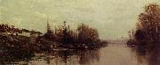 Charles-Francois Daubigny Ferry at Glouton oil on canvas
